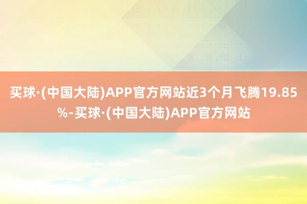 买球·(中国大陆)APP官方网站近3个月飞腾19.85%-买球·(中国大陆)APP官方网站