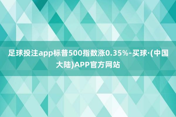 足球投注app标普500指数涨0.35%-买球·(中国大陆)APP官方网站