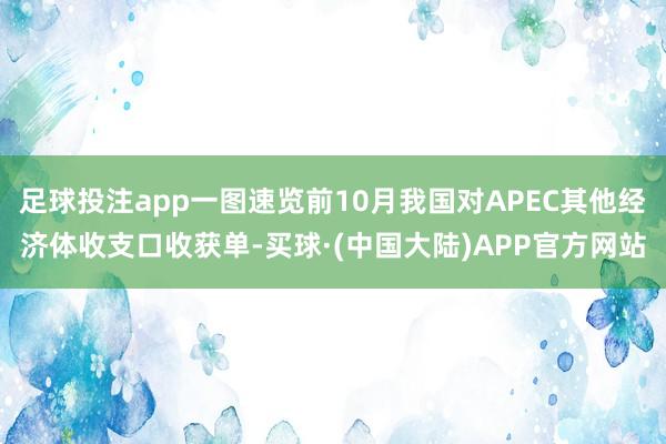 足球投注app一图速览前10月我国对APEC其他经济体收支口收获单-买球·(中国大陆)APP官方网站