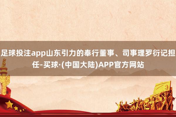 足球投注app山东引力的奉行董事、司事理罗衍记担任-买球·(中国大陆)APP官方网站