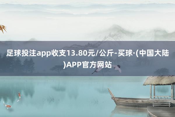 足球投注app收支13.80元/公斤-买球·(中国大陆)APP官方网站