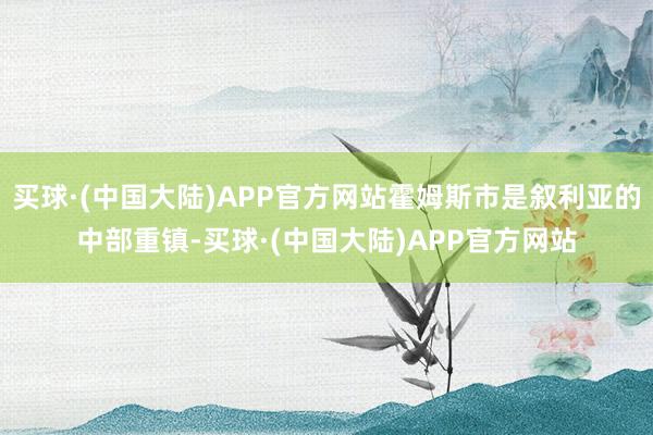 买球·(中国大陆)APP官方网站霍姆斯市是叙利亚的中部重镇-买球·(中国大陆)APP官方网站