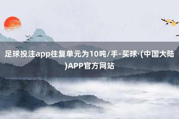 足球投注app往复单元为10吨/手-买球·(中国大陆)APP官方网站