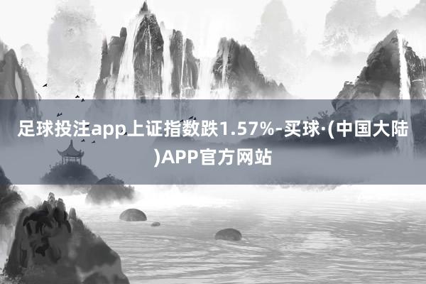 足球投注app上证指数跌1.57%-买球·(中国大陆)APP官方网站