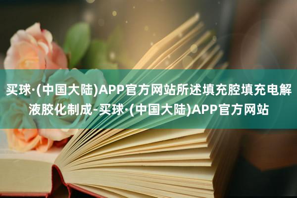 买球·(中国大陆)APP官方网站所述填充腔填充电解液胶化制成-买球·(中国大陆)APP官方网站